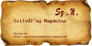 Szilvásy Magdolna névjegykártya